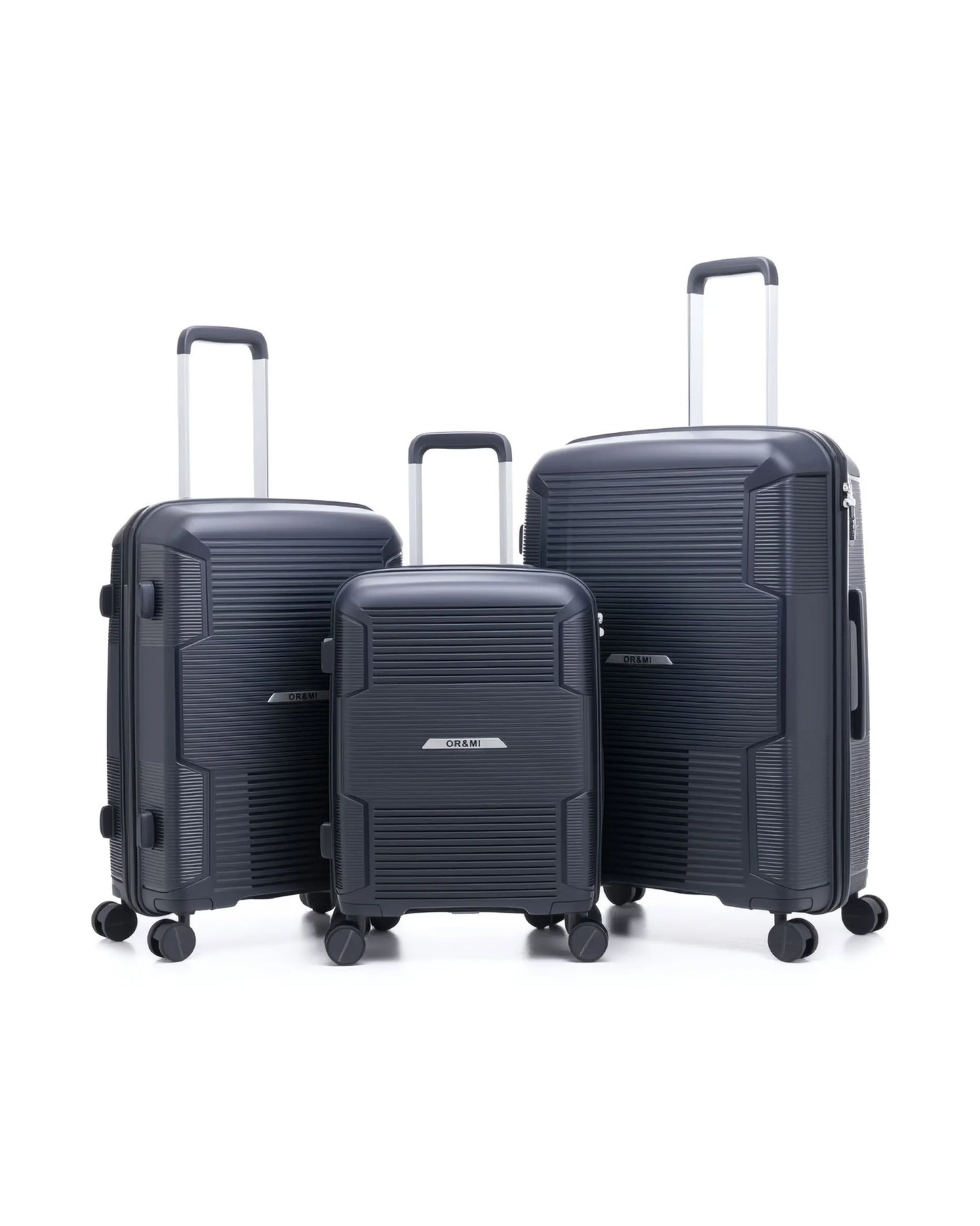 0201 – 3-Piece Suitcase Set · Ultra-Light PP Durable Hardshell