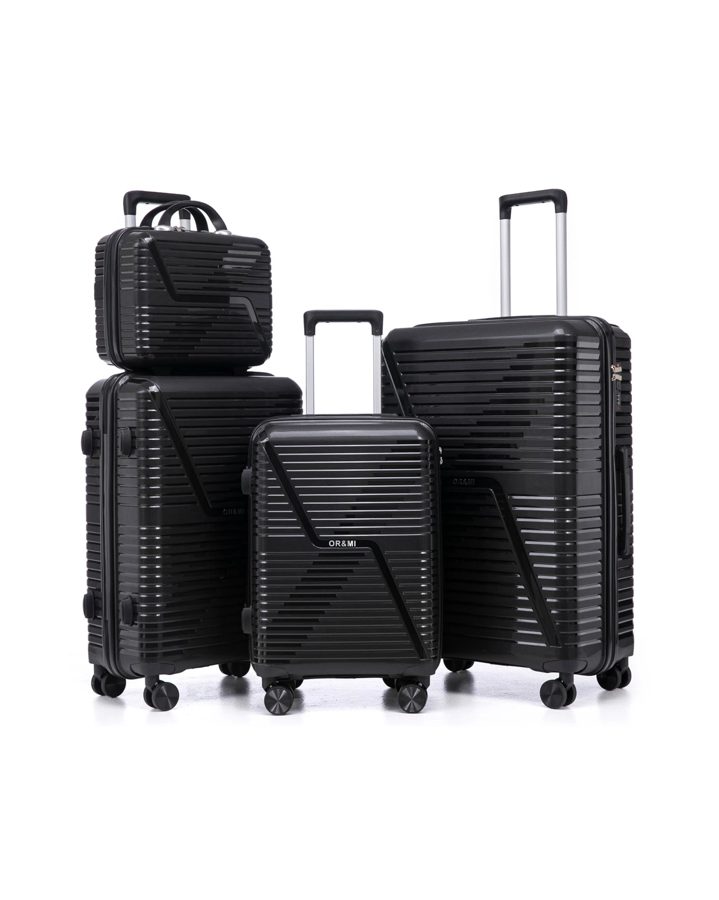 0203 – 4-Piece PP Hardshell Luggage Set, Lightweight & Durable