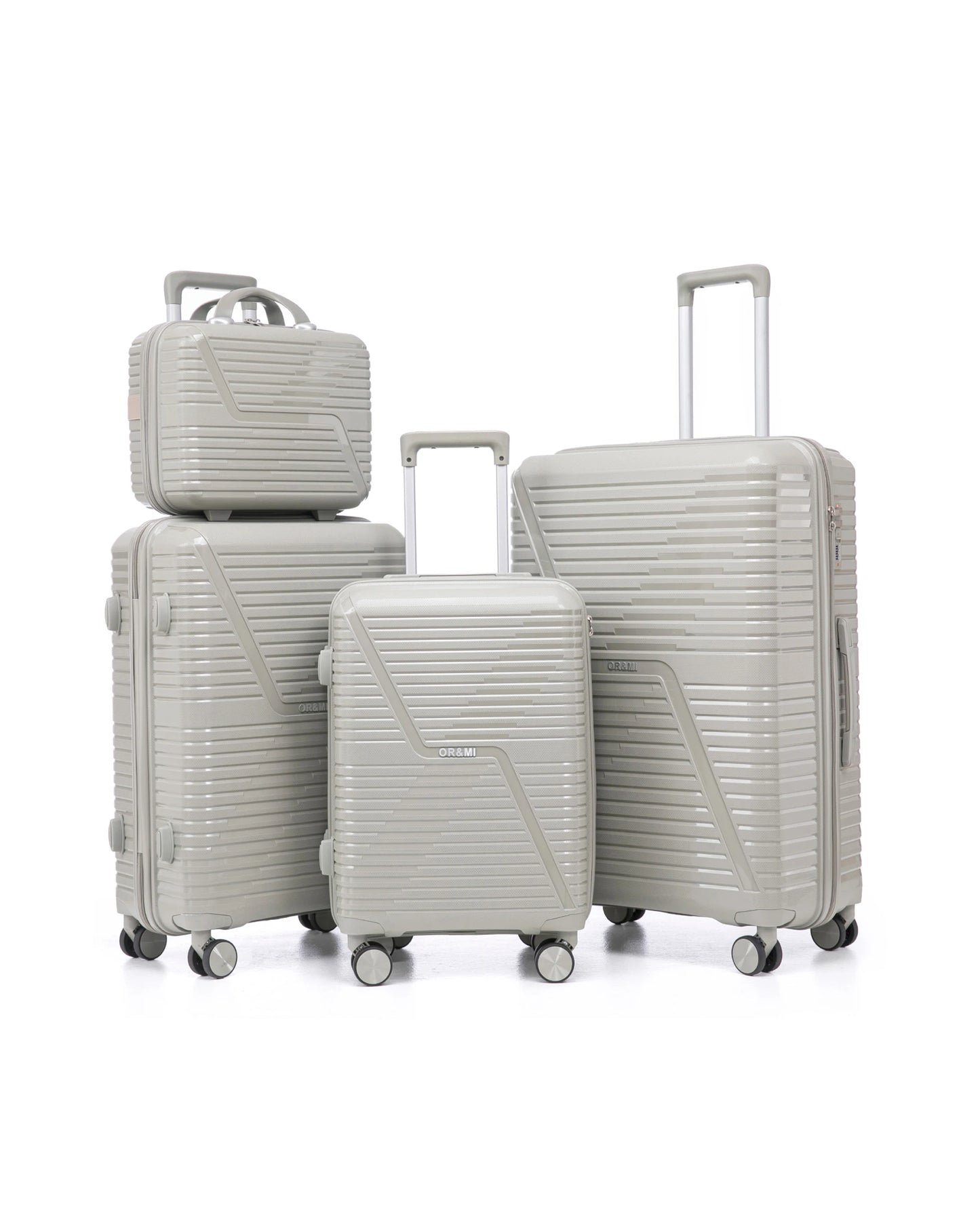 0203 – 4-Piece PP Hardshell Luggage Set, Lightweight & Durable