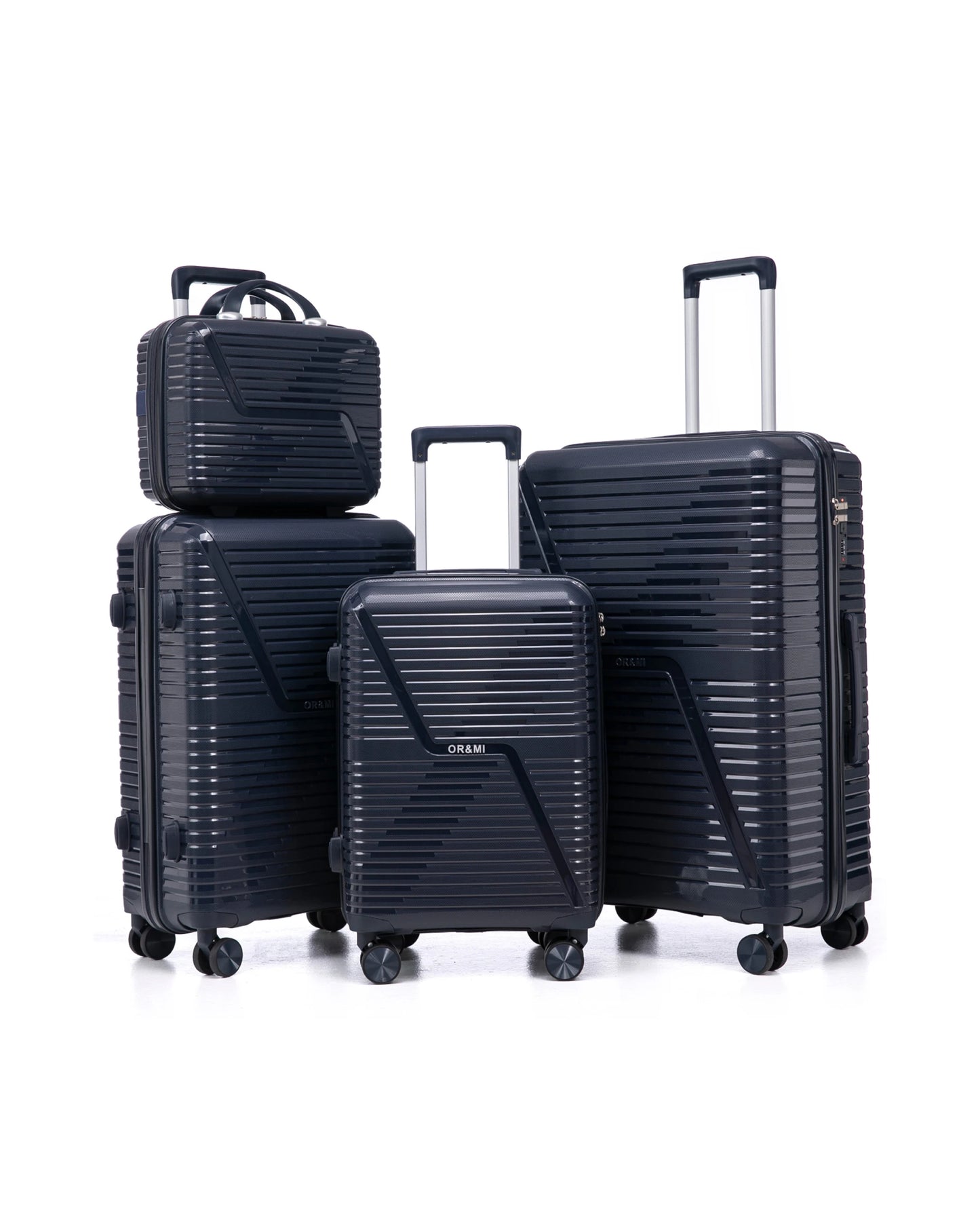 0203 – 4-Piece PP Hardshell Luggage Set, Lightweight & Durable
