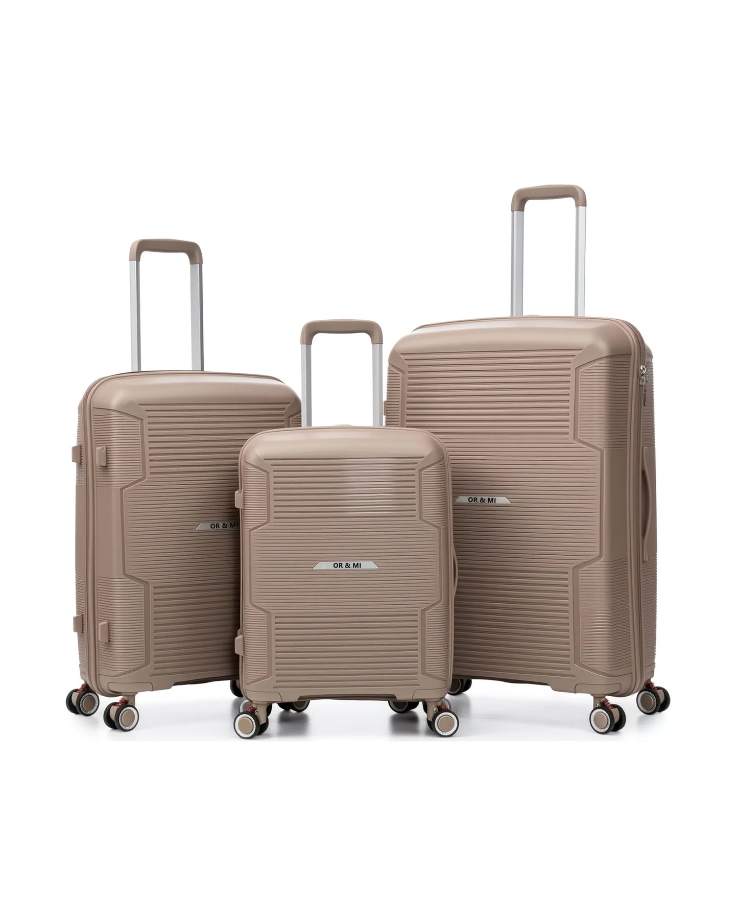 0201 – 3-Piece Suitcase Set · Ultra-Light PP Durable Hardshell