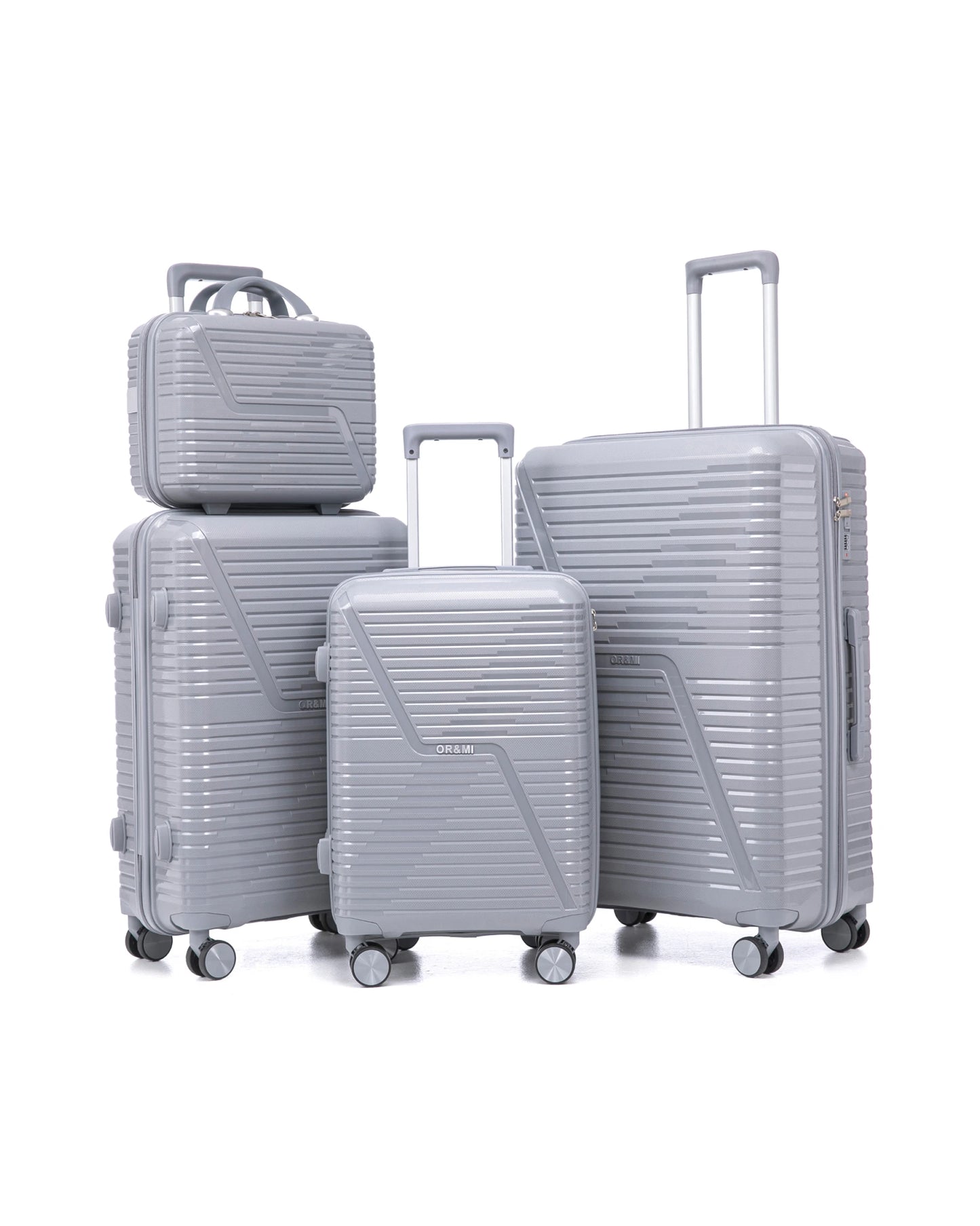 0203 – 4-Piece PP Hardshell Luggage Set, Lightweight & Durable
