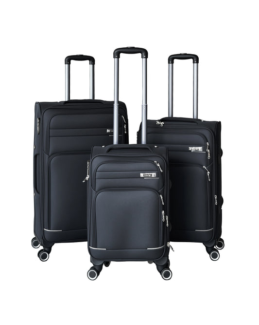 0206 – 3-Piece Softside Luggage Set, Durable Fabric