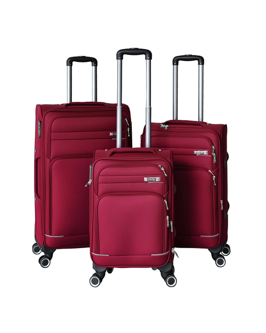 0206 – 3-Piece Softside Luggage Set, Durable Fabric