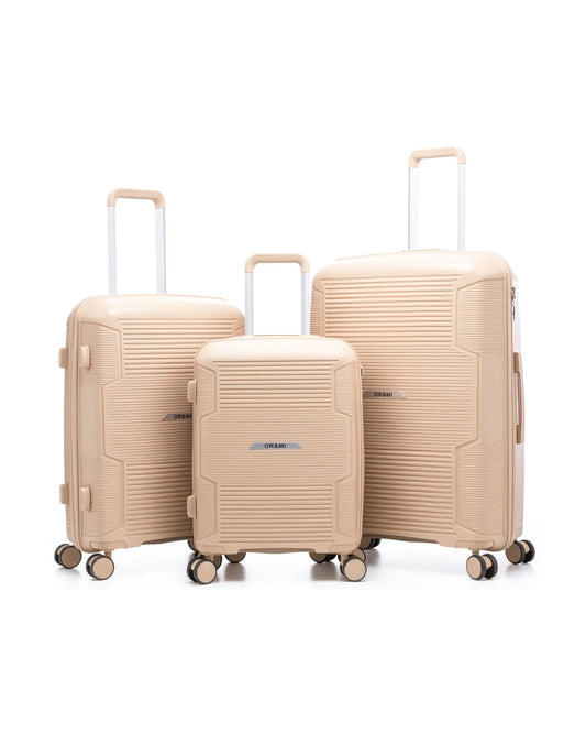 0201 – 3-Piece Suitcase Set · Ultra-Light PP Durable Hardshell