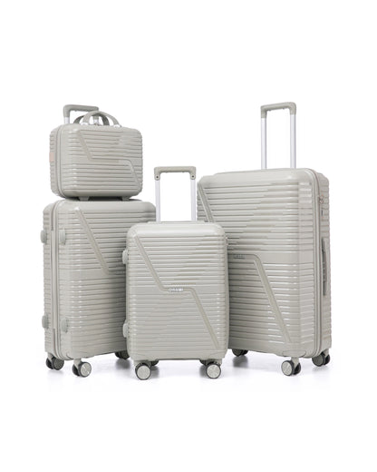 0203 – 4-Piece PP Hardshell Luggage Set, Lightweight & Durable