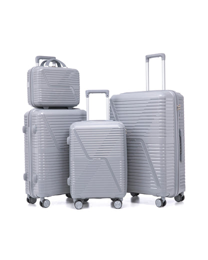 0203 – 4-Piece PP Hardshell Luggage Set, Lightweight & Durable