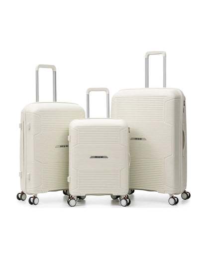 0201 – 3-Piece Suitcase Set · Ultra-Light PP Durable Hardshell